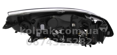 Передня ліва фара Renault Grand Scenic 3 2009-2012, H7/H7, електричне регулювання, чорна рамка, Depo, 551-1177L-LDEM2 — фото 2