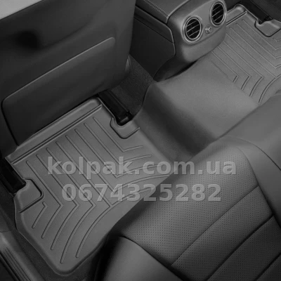 Килимки в салон Mercedes-Benz C-Class W205 2014-, з бортиком, задні, чорні, Weathertech 446762 — фото 2