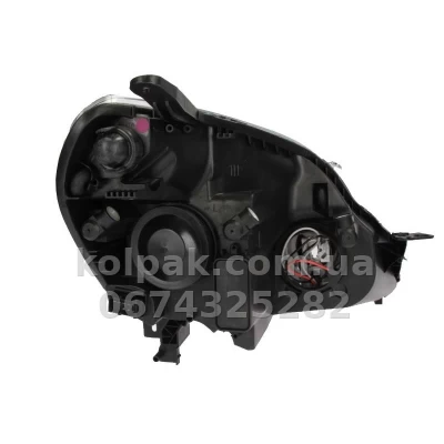 Передня ліва фара Opel Zafira B 2005-2006, H7/H1 чорна, електричне регулювання, Depo, 442-1149L-LDEM2 — фото 2