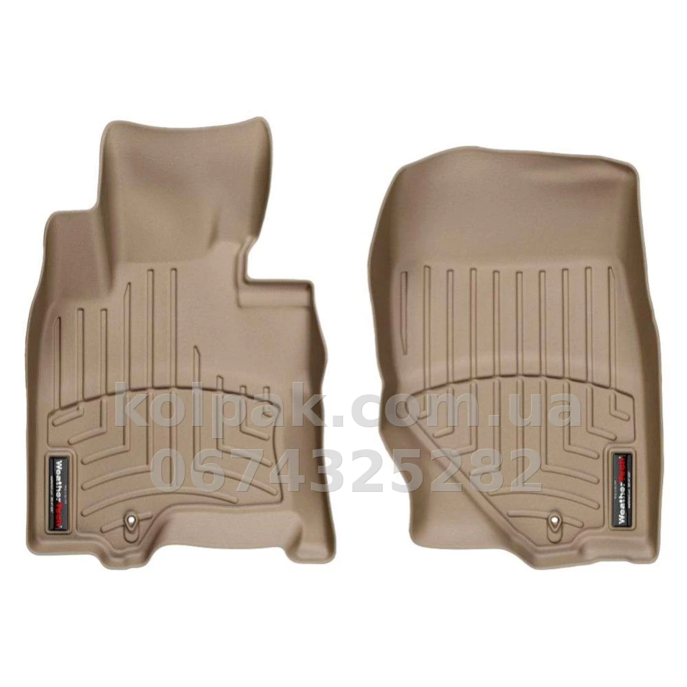 Floor mats for Infiniti QX70 2009-, with raised edges, front, beige, Weathertech 451721 Floor mats for Infiniti QX70 2009-, with raised edges, front, beige, Weathertech 451721 β photo 1