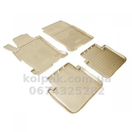 Polyurethane floor mats for Honda Accord 9 2013-, beige, Norplast, NPA10-C30-010B Polyurethane floor mats for Honda Accord 9 2013-, beige, Norplast, NPA10-C30-010B β photo 1