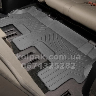 Floor mats for Toyota Sequoia 2007-2012, 3 row, with raised edges, black, bench seat, Weathertech 440936 Floor mats for Toyota Sequoia 2007-2012, 3 row, with raised edges, black, bench seat, Weathertech 440936 β photo 2