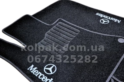 Ворсові килимки в салон Mercedes-Benz E-Class W212 2009-2016, Premium, чорні, 5 шт., AVTM BLCLX1345 — фото 8