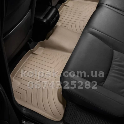 Floor mats for Toyota Land Cruiser Prado 120/Lexus GX470 2003-2008, with raised edges, rear, beige, Weathertech 450702 Floor mats for Toyota Land Cruiser Prado 120/Lexus GX470 2003-2008, with raised edges, rear, beige, Weathertech 450702 β photo 2