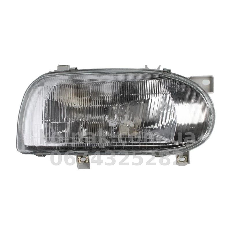 Передня фара Volkswagen Golf 3 1991-1997 права H4, електричне/механічне регулювання, Depo, 441-1111R-LD-E Передня фара Volkswagen Golf 3 1991-1997 права H4, електричне/механічне регулювання, Depo, 441-1111R-LD-E — фото 1