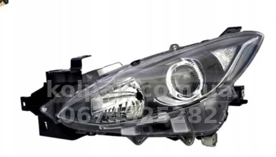 Передня ліва фара Mazda 3 (BM) 2013-2016 SD/HB, електричне регулювання, без коректора, без ламп (H11/H15/W5W), Depo, 2161169LLDEM2 — фото 2