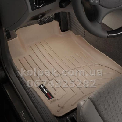 Килимки в салон Mercedes-Benz E-Class W211 2003-2009 4Matic, з бортиком, передні, бежеві, Weathertech 450881 Килимки в салон Mercedes-Benz E-Class W211 2003-2009 4Matic, з бортиком, передні, бежеві, Weathertech 450881 — фото 2