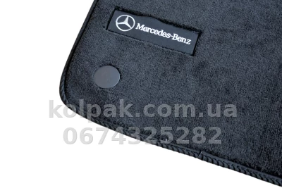 Ворсові килимки в салон Mercedes-Benz E-Class W211 2002-2009, задній привід, Premium, чорні, AVTM BLCLX1343 — фото 8