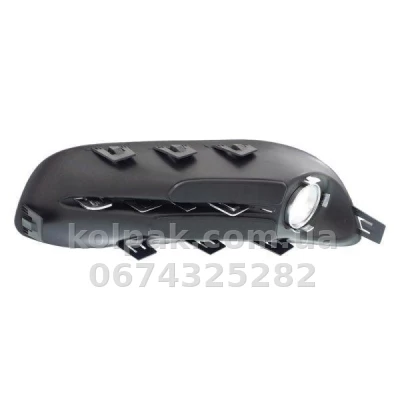 Right bumper grille Dodge Dart 2012-2016, with fog light opening, with chrome moulding, AVTM, 68163974AA, 182406912 — photo 2
