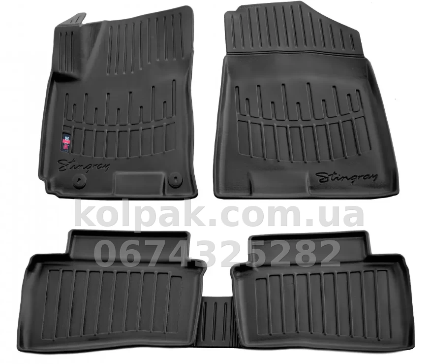 Polyurethane floor mats for Hyundai Venue QX 2019-, with raised edges, 5 pcs, Stingray, 5009135 Polyurethane floor mats for Hyundai Venue QX 2019-, with raised edges, 5 pcs, Stingray, 5009135 β photo 1