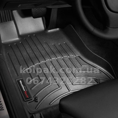 Floor mats for BMW 7-Series F01 2010-, RWD, with raised edges, front, black, Weathertech 442421 Floor mats for BMW 7-Series F01 2010-, RWD, with raised edges, front, black, Weathertech 442421 β photo 2