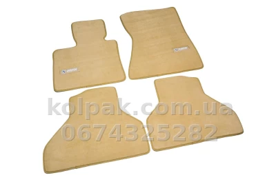 Ворсові килимки в салон BMW X5/X6 E70/E71 2006-2013, Premium, бежеві, AVTM BGLX1058 Ворсові килимки в салон BMW X5/X6 E70/E71 2006-2013, Premium, бежеві, AVTM BGLX1058 — фото 2