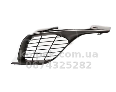 Ліва решітка бампера Peugeot 308 2013-2017, внутрішня, із хромованим молдингом, для DRL, AVTM, 1610744480, 185431913