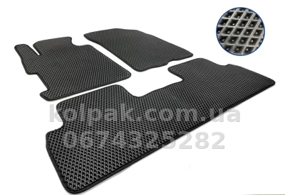 Килимки в салон Honda Civic SD 2006-2011, EVA, чорні, 4 шт., AVTM BLCEV1201 Килимки в салон Honda Civic SD 2006-2011, EVA, чорні, 4 шт., AVTM BLCEV1201