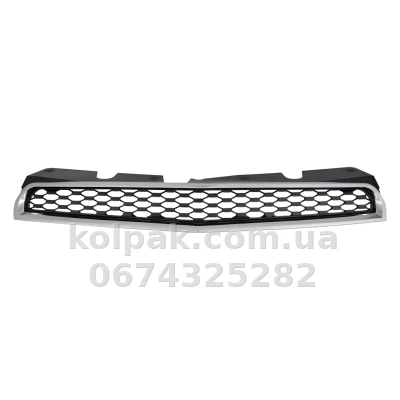Решітка радіатора Chevrolet Equinox 2010-2016, верхня, чорна із хромованим молдингом, AVTM, 181727913