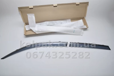 Window wind deflectors for with chrome finish adhesive-fit Touareg 2018 2019 2020 2021 2022 2023 HAVOC — photo 4