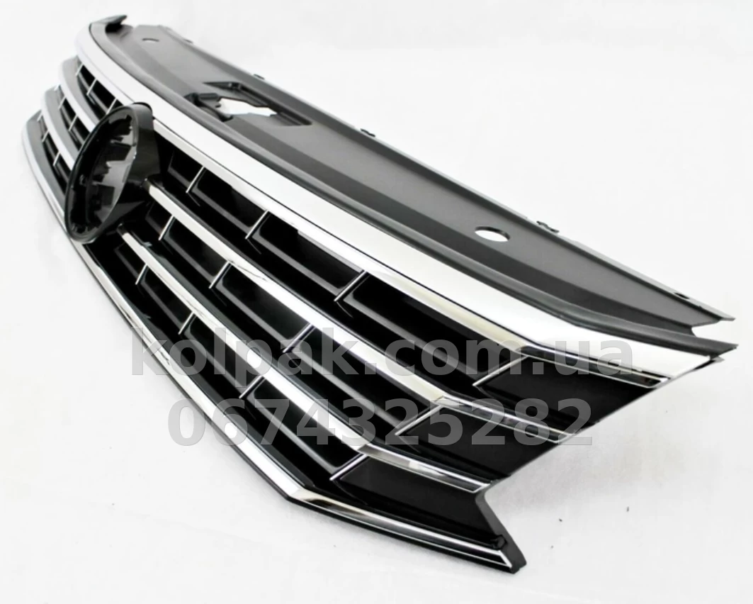 Radiator grille Volkswagen Passat B8 2019-, Trendline, EUR, black gloss, with chrome moulding, AVTM, 187470990 Radiator grille Volkswagen Passat B8 2019-, Trendline, EUR, black gloss, with chrome moulding, AVTM, 187470990 β photo 1