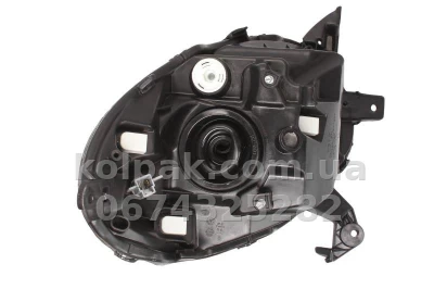 Передня ліва фара Nissan Micra K12 2003-2007, H4, електричне регулювання, чорна рамка, Depo, 215-1194L-LDEM2 Передня ліва фара Nissan Micra K12 2003-2007, H4, електричне регулювання, чорна рамка, Depo, 215-1194L-LDEM2 — фото 2
