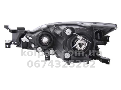 Front right headlight Mazda 6 (GH) 2007-2010, H9/H11, black frame, automatic/manual adjustment, Depo, 216-1155R-LDEM2 — photo 2