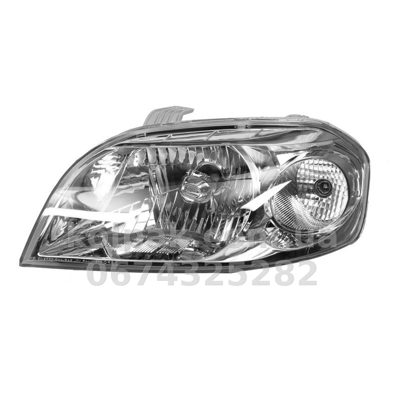 Передня ліва фара Chevrolet Aveo SD 2006-2011/Zaz Vida SD 2012-, H4, механічне регулювання, Depo, 235-1104L-LD-E Передня ліва фара Chevrolet Aveo SD 2006-2011/Zaz Vida SD 2012-, H4, механічне регулювання, Depo, 235-1104L-LD-E — фото 1