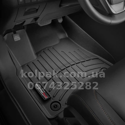 Floor mats for Toyota Highlander 2014-, with raised edges, front, black, Weathertech 446321 — photo 2