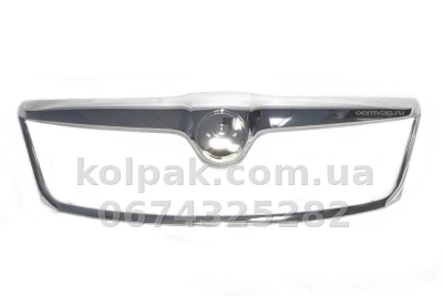 Решітка радіатора Skoda Octavia A5 2009-2013, зовнішня, із хромованою рамкою, AVTM, 186409992