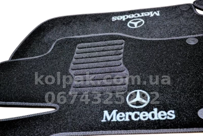 Ворсові килимки в салон Mercedes-Benz GL-Class W164/ML-Class W164 2006-2012, 5 місць, чорні, 5 шт., AVTM BLCCR1348 — фото 5