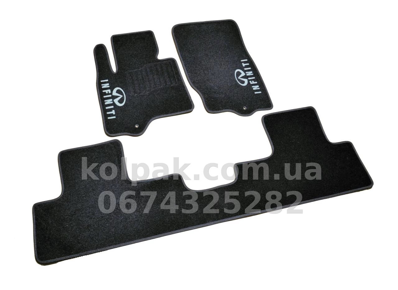 Carpet floor mats for Infiniti FX35/45/QX70 2008-, black, 3 pcs, AVTM BLCCR1245 Carpet floor mats for Infiniti FX35/45/QX70 2008-, black, 3 pcs, AVTM BLCCR1245 β photo 1