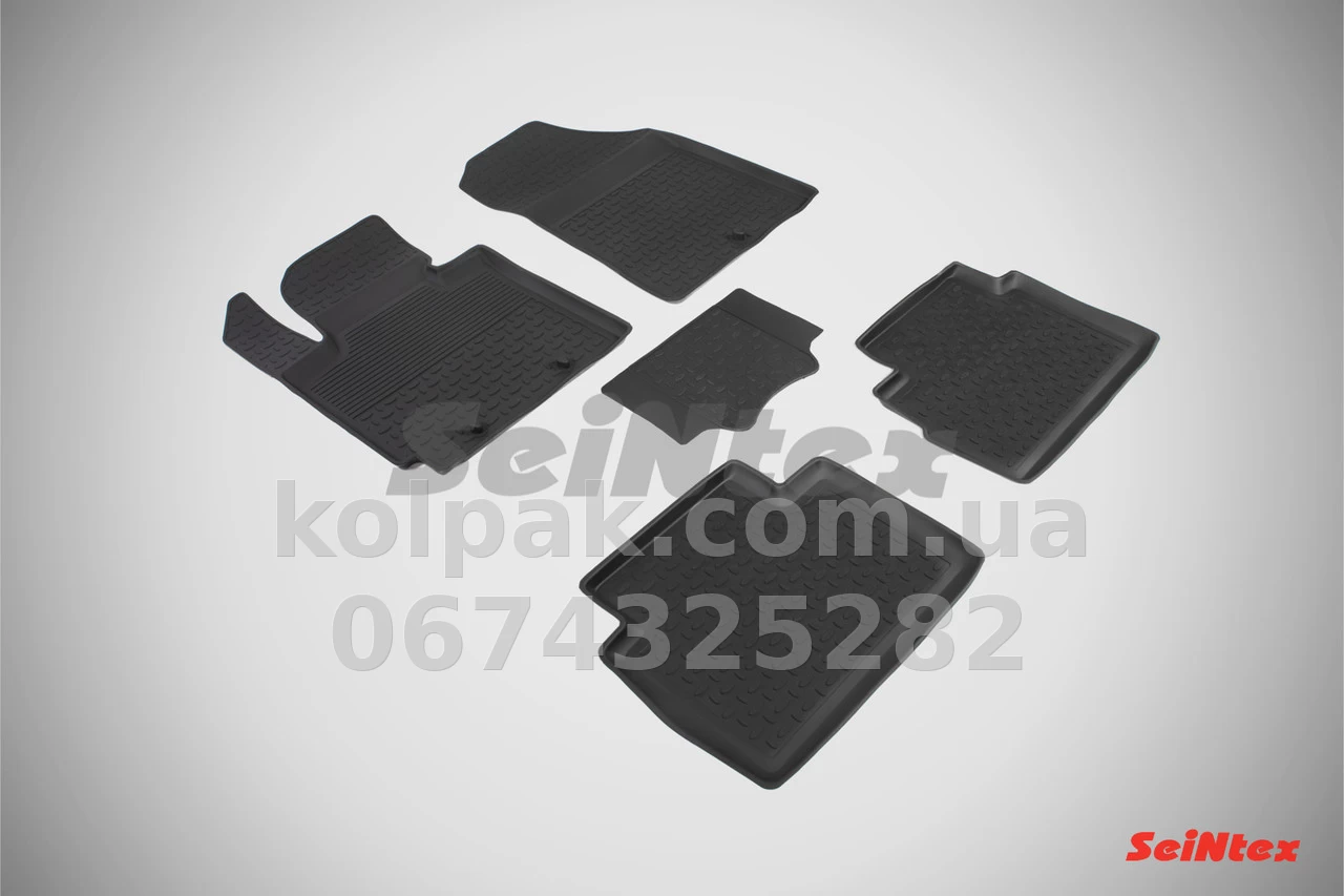 Floor mats for Kia Soul 2 2014-2018, Rubber, 5 pcs, Seintex, 85654 Floor mats for Kia Soul 2 2014-2018, Rubber, 5 pcs, Seintex, 85654 β photo 1