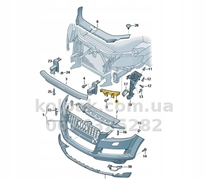 Ліве кріплення переднього бампера Audi Q7 2006-2010, під фарою, AVTM, 4L0807333A, 181201933 Ліве кріплення переднього бампера Audi Q7 2006-2010, під фарою, AVTM, 4L0807333A, 181201933 — фото 2