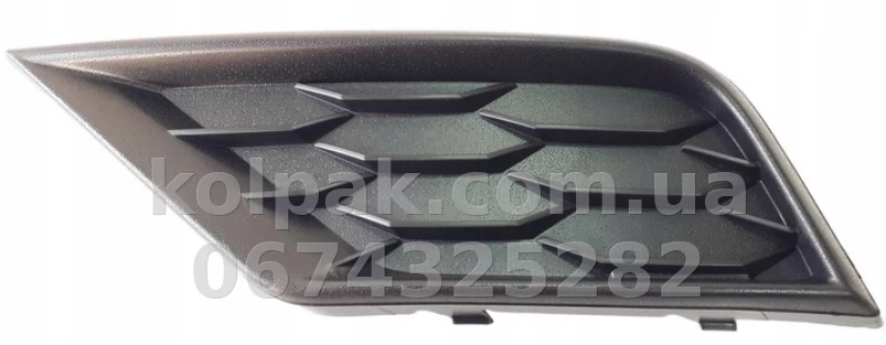 Ліва решітка бампера Volkswagen Tiguan 2016-2021, EUR/USA, верхня, чорна, AVTM, 5NA8536659B9, 187445907 Ліва решітка бампера Volkswagen Tiguan 2016-2021, EUR/USA, верхня, чорна, AVTM, 5NA8536659B9, 187445907 — фото 1