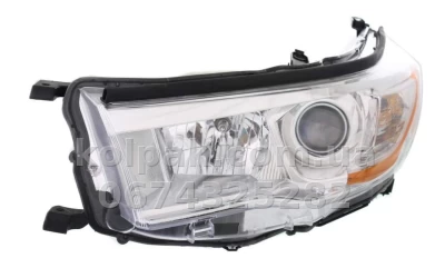Front left headlight Toyota Highlander 2013-2016, manual adjustment, without bulbs (H11/HB3/7444na/W5W), Depo, 31211F2LAS1 — photo 3