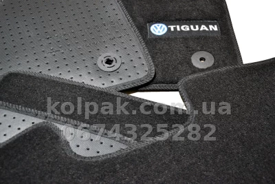 Ворсові килимки в салон Volkswagen Tiguan 2016-, Premium, чорні, AVTM BLCLX1729 — фото 10