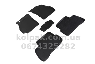Floor mats for Hyundai Accent 2000-2006, Rubber, 5 pcs, Seintex, 00923 — photo 2