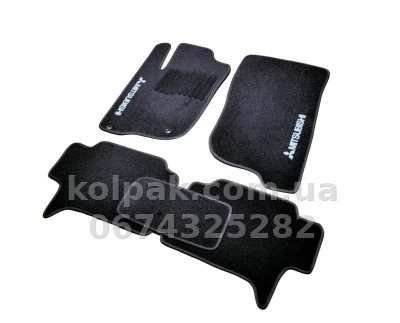 Ворсові килимки в салон Mitsubishi Pajero Sport 2008-2015, чорні, 5 шт., AVTM BLCCR1402 Ворсові килимки в салон Mitsubishi Pajero Sport 2008-2015, чорні, 5 шт., AVTM BLCCR1402