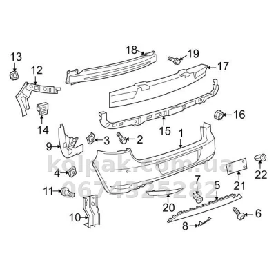 Ліве кріплення заднього бампера Volkswagen Golf 5 Plus/Golf 6 2009-2013, велике, AVTM, 5K6807393C, 187411961 — фото 2