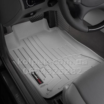 Килимки в салон Mercedes-Benz E-Class W211 2003-2009 4Matic, з бортиком, передні, сірі, Weathertech 460881 Килимки в салон Mercedes-Benz E-Class W211 2003-2009 4Matic, з бортиком, передні, сірі, Weathertech 460881 — фото 2