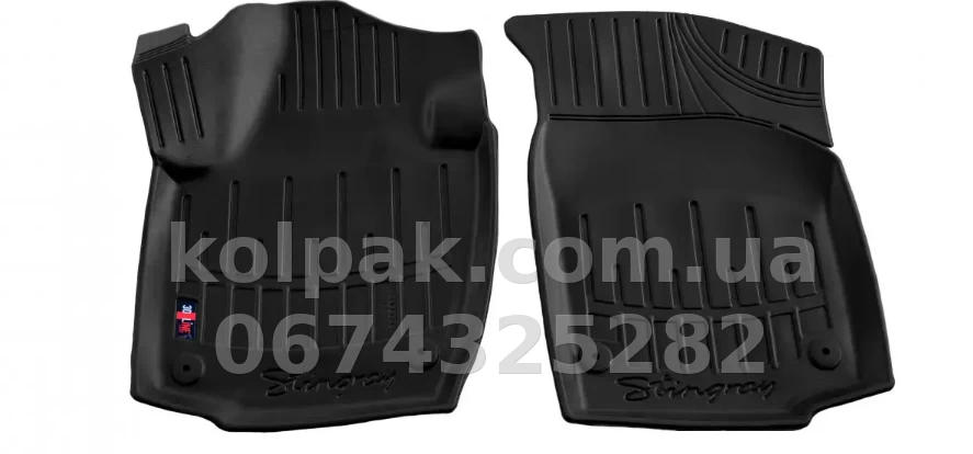 Поліуретанові килимки в салон Skoda Rapid 2012-2019/Seat Toledo 4 2012-2019, з бортиком, 2 шт., Stingray, 5020032 Поліуретанові килимки в салон Skoda Rapid 2012-2019/Seat Toledo 4 2012-2019, з бортиком, 2 шт., Stingray, 5020032 — фото 1