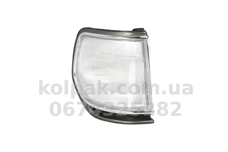 Right indicator light Toyota Land Cruiser J8 1991-1996, without bulbs without bulb holder, sidelight, grey frame, chrome Depo 212-1551R-AE1 Right indicator light Toyota Land Cruiser J8 1991-1996, without bulbs without bulb holder, sidelight, grey frame, chrome Depo 212-1551R-AE1 β photo 1