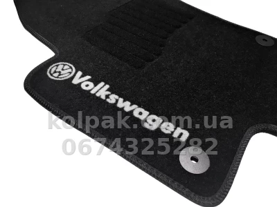 Ворсові килимки в салон Volkswagen Tiguan 2007-2016, чорні, 5 шт., AVTM BLCCR1684 — фото 5