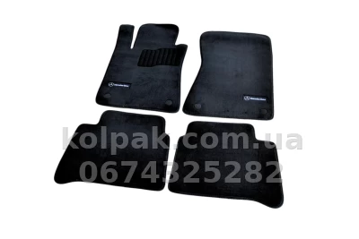 Ворсові килимки в салон Mercedes-Benz E-Class W211 2002-2009, задній привід, Premium, чорні, AVTM BLCLX1343 — фото 4