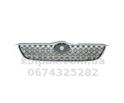 Решітка радіатора Toyota Corolla SD/Combi 2002-2006, EUR, хромована/чорна, AVTM, 187007991 Решітка радіатора Toyota Corolla SD/Combi 2002-2006, EUR, хромована/чорна, AVTM, 187007991
