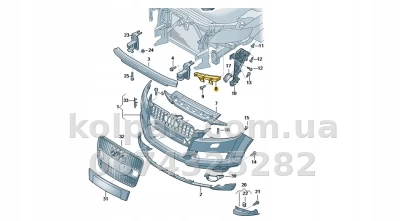Праве кріплення переднього бампера Audi Q7 2006-2010, під фарою, AVTM, 4L0807334A, 181201934 — фото 2