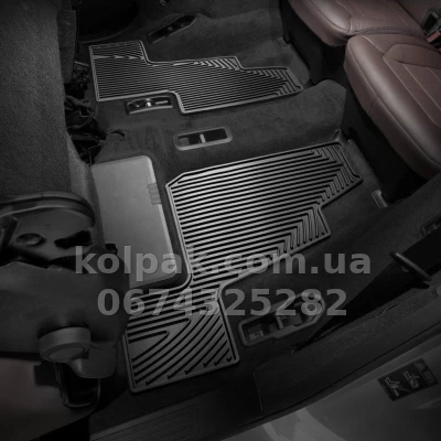 Килимки в салон Mercedes-Benz GL-Class 2012-, 3 ряд, чорні, Weathertech W316 — фото 2