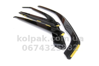 In-channel window wind deflectors for Hyundai Santa Fe 2023- 4 pcs Heko 17318 — photo 2