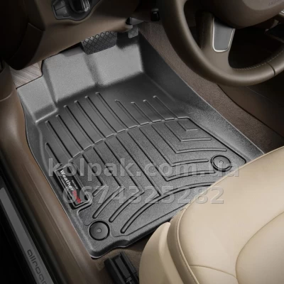 Floor mats for Audi A4/A5 2007-, with raised edges, front, black, Weathertech 442121 — photo 2