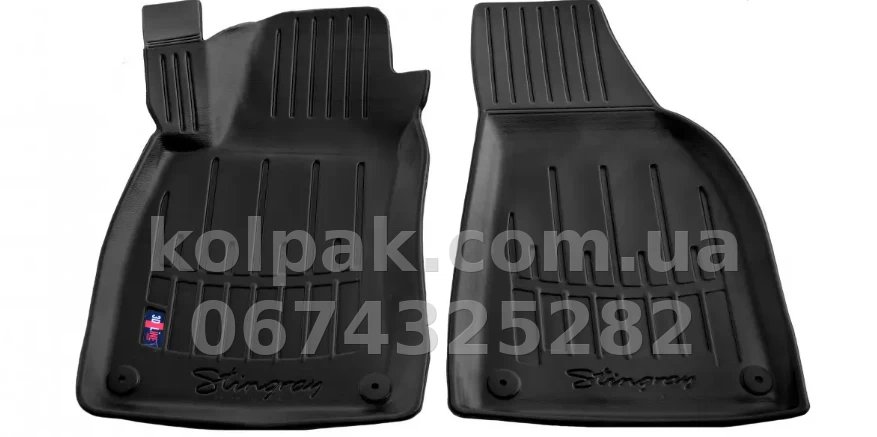 Поліуретанові килимки в салон Audi A4 B6 2000-2004/Audi A4 B7 2004-2008, з бортиком, 2 шт., Stingray, 5030012 Поліуретанові килимки в салон Audi A4 B6 2000-2004/Audi A4 B7 2004-2008, з бортиком, 2 шт., Stingray, 5030012 — фото 1