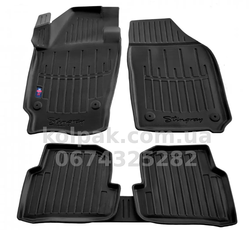 Polyurethane floor mats for Skoda Fabia 3 NJ 2014-, with raised edges, 5 pcs, Stingray, 5020085 Polyurethane floor mats for Skoda Fabia 3 NJ 2014-, with raised edges, 5 pcs, Stingray, 5020085 β photo 1