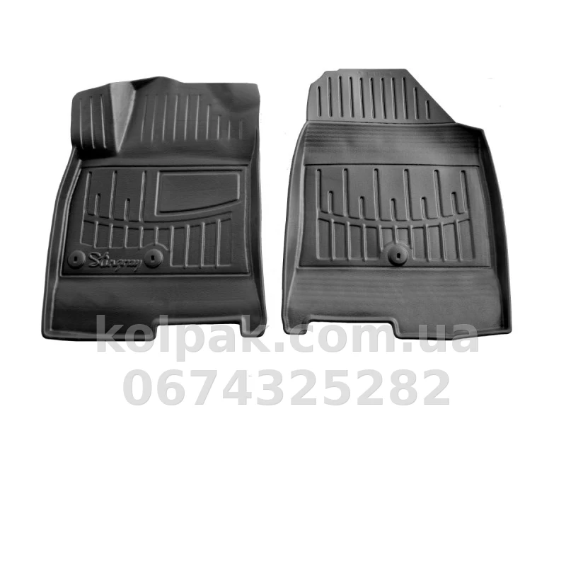 Polyurethane floor mats for Hyundai Ioniq electric 2019-2022 with raised edges, 2 pcs Stingray 5009372 Polyurethane floor mats for Hyundai Ioniq electric 2019-2022 with raised edges, 2 pcs Stingray 5009372 β photo 1