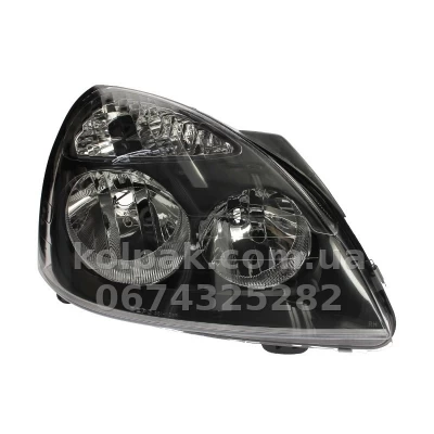 Передня права фара Renault Clio 2 2001-2005, H7/H1, електричне регулювання, тип Hella, Depo, 551-1138R-LD-EM Передня права фара Renault Clio 2 2001-2005, H7/H1, електричне регулювання, тип Hella, Depo, 551-1138R-LD-EM